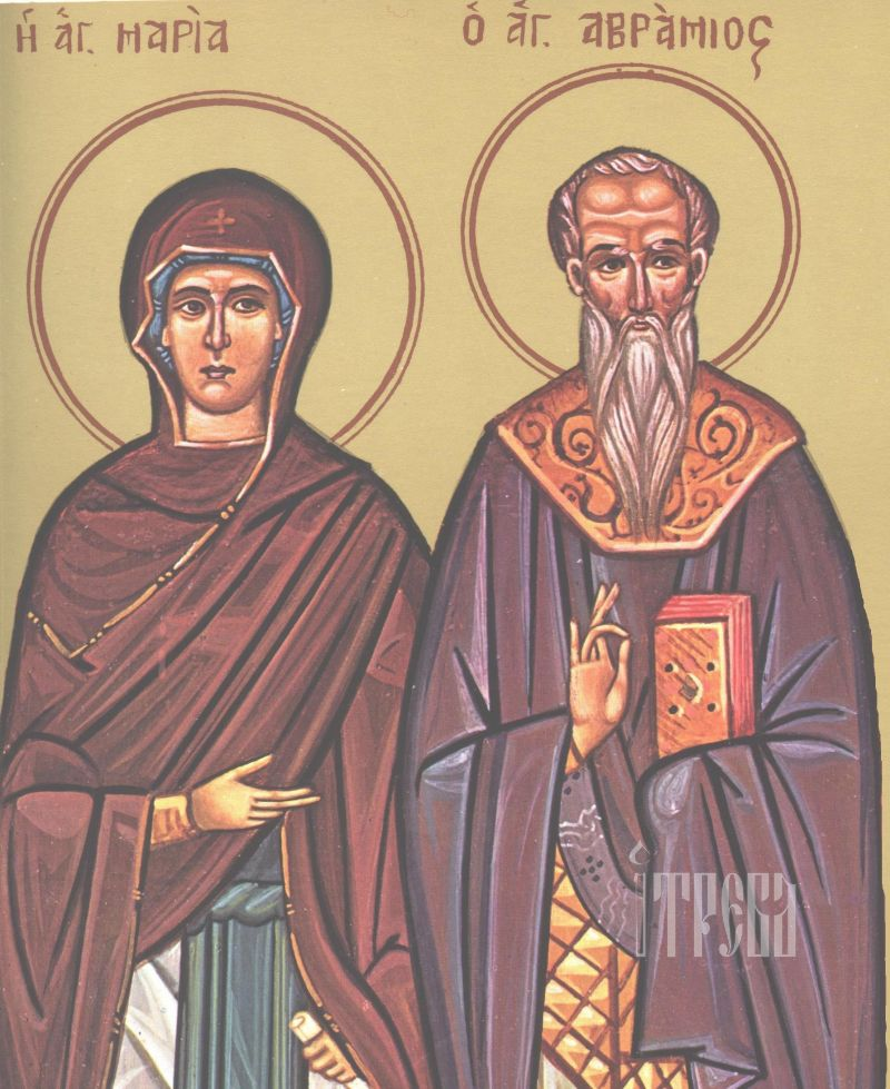 Преподобный Авраамий Затворник и племянница его Мария/Фото из открытых источников