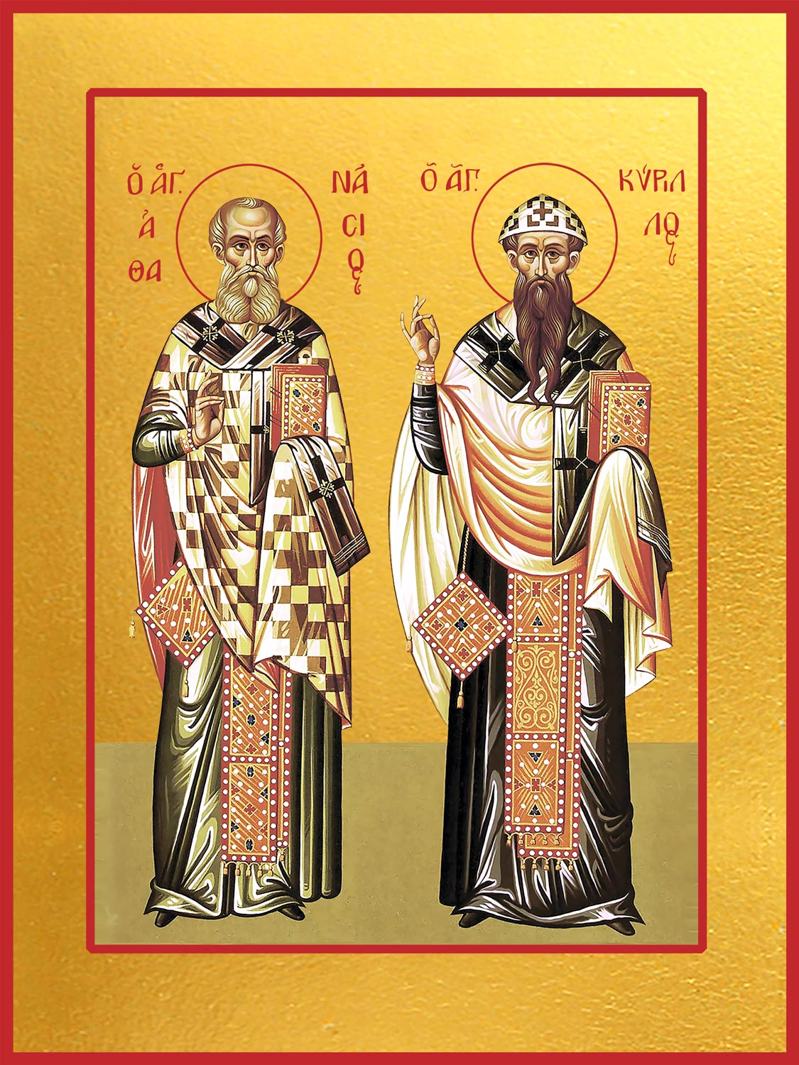 Святители Афана́сий Великий, архиепископ, Кирилл Александрийский, архиепископ/Фото из открытых источников