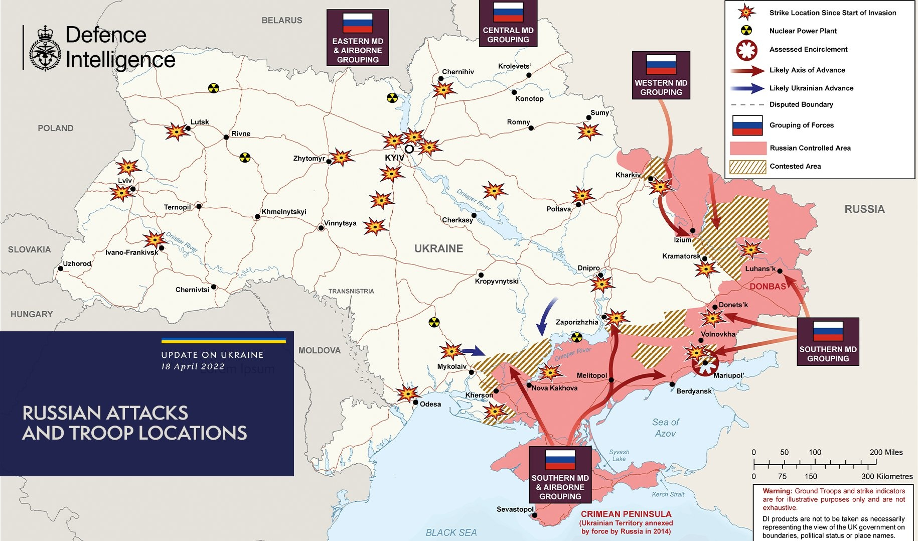 Происходящее на фронтах российско-украинской войны по состоянию на 18 апреля