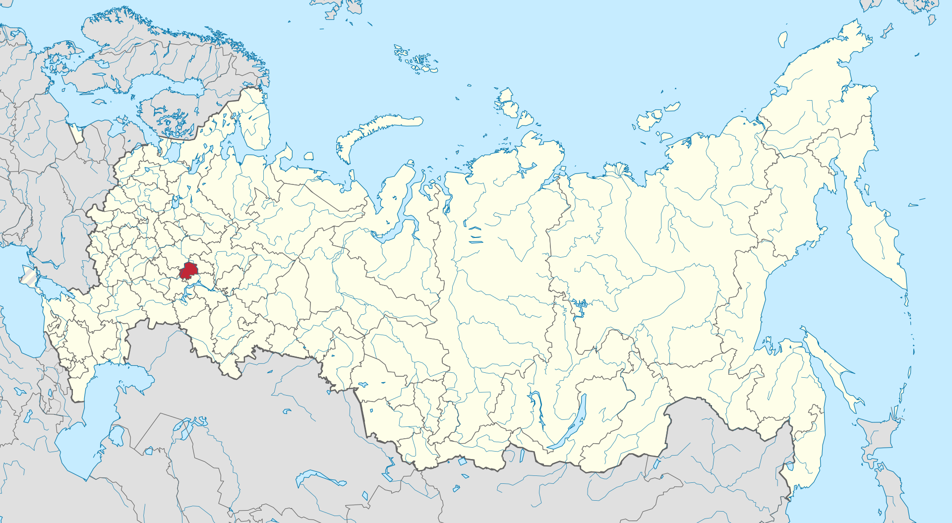 Чувашия на карте России