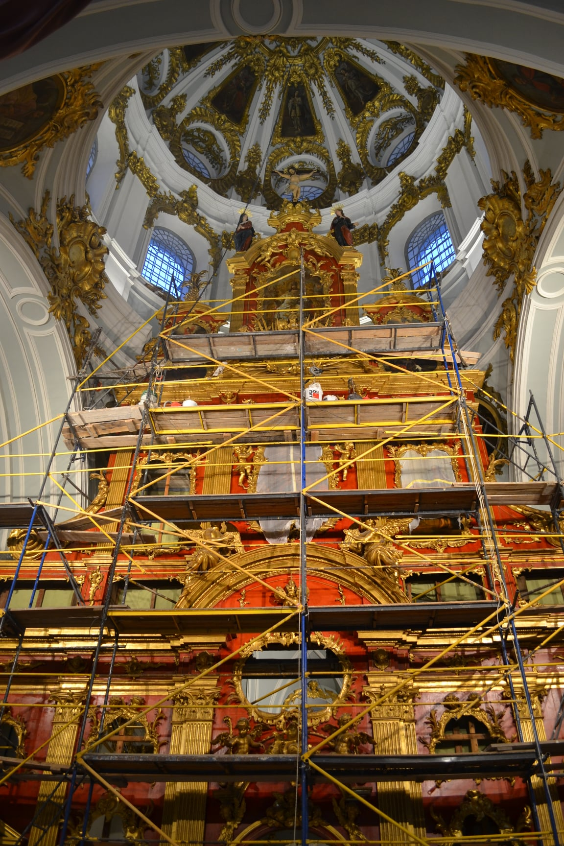 Риштування під час останніх реставраційних робіт. Фото: Музей «Андріївська церква»