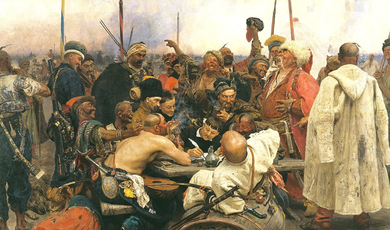 Картина Іллі Рєпіна «Запорожці пишуть листа турецькому султанові»