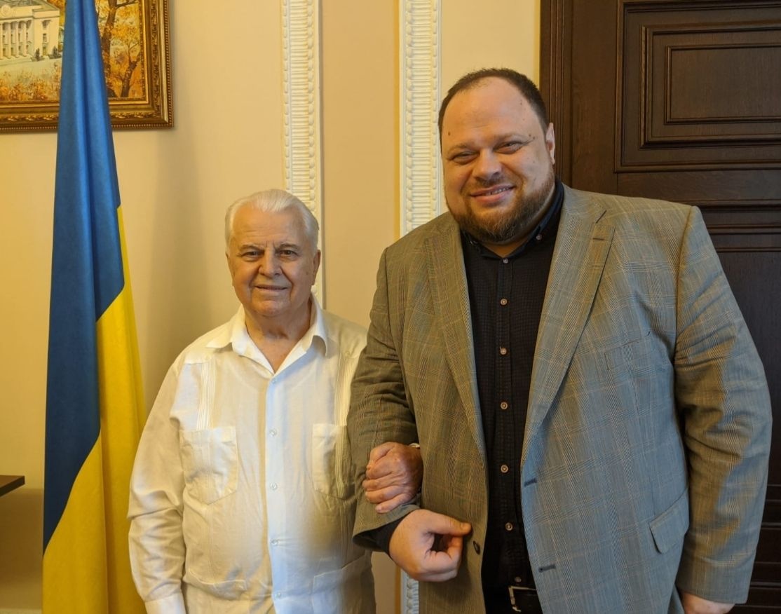 Леонід Кравчук та Руслан Стефанчук. Фото: Рерховна Рада України/Telegram