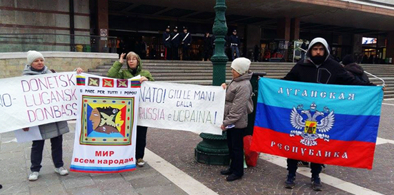 Мітинг у Венеції на підтримку так званих «Л/ДНР»