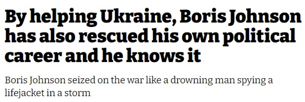 «Допомагаючи Україні, Борис Джонсон також врятував власну політичну кар’єру, і він це знає»
