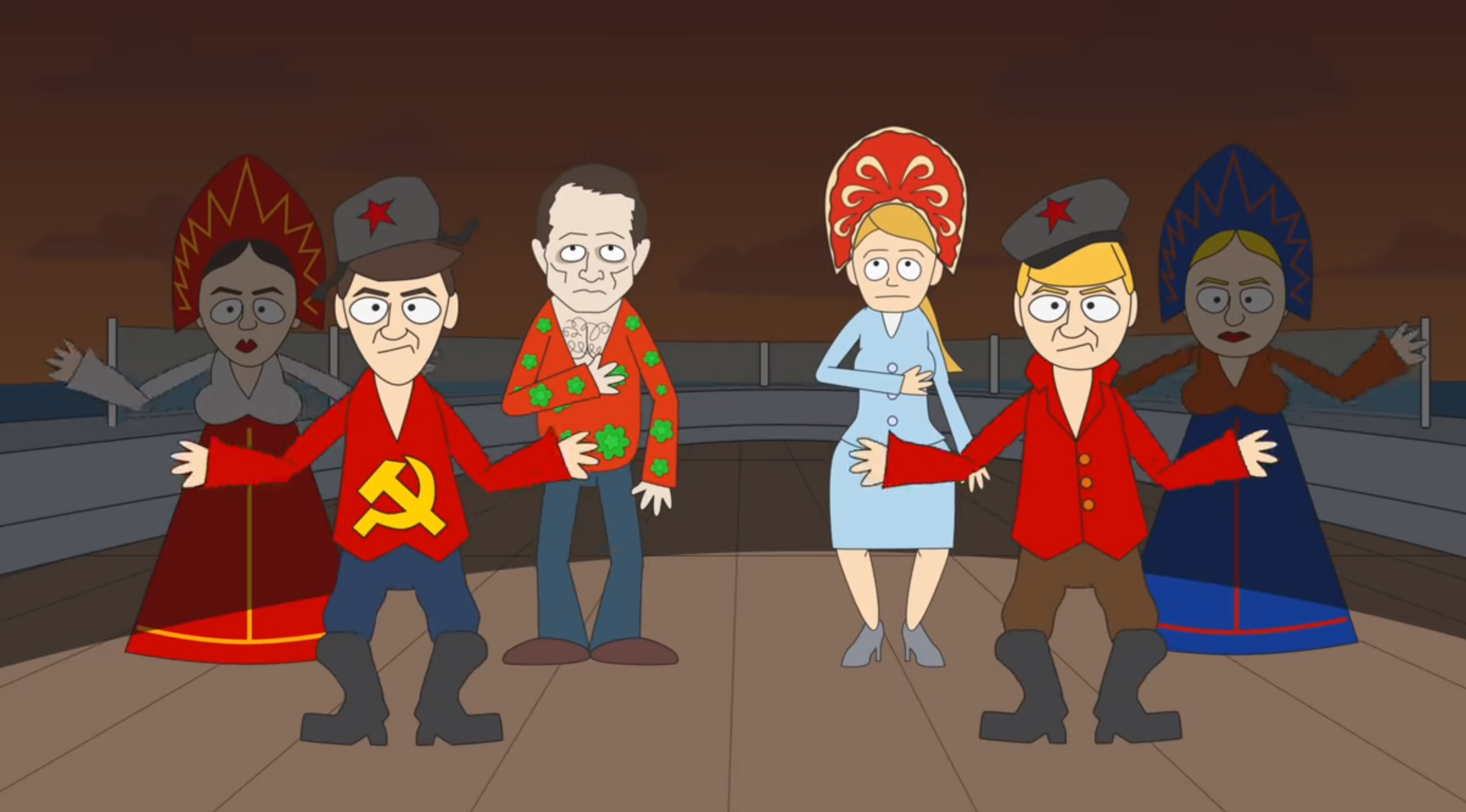 В пропагандистському мультфільмі «Зашкварені» з Тимошенко ліплять образ подружки Володимира Путіна та Віктора Медведчука