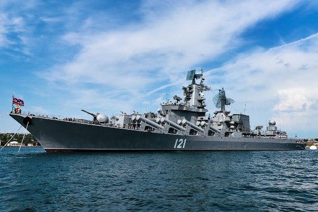 Російський крейсер «Москва», на який у Криму витрачають гігантську кількість води