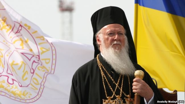 Вселенский патриарх Варфоломей I во время торжеств в честь 1020-летия Крещения Украины-Руси. Киев, 25 июля 2008 года