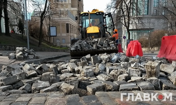 Облаштування пішохідного переходу в Києві на вулиці Ольгинській