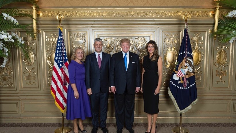 Глава Косова Хашим Тачі після зустрічі з президентом США Дональдом Трампом подякував Вашингтону за дружбу (фото: novamakedonija.com.mk)