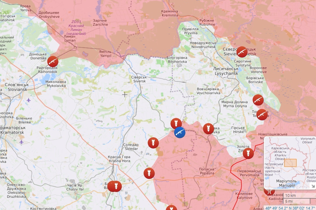 Російські окупанти намагаються через Сєвєродонецьк прорватися до Лисичанська і захопити усю Луганську область
