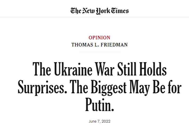 Колумніст Фрідман вважає, що партнери можуть перестати підтримувати Україну, бо це б’є по економіці