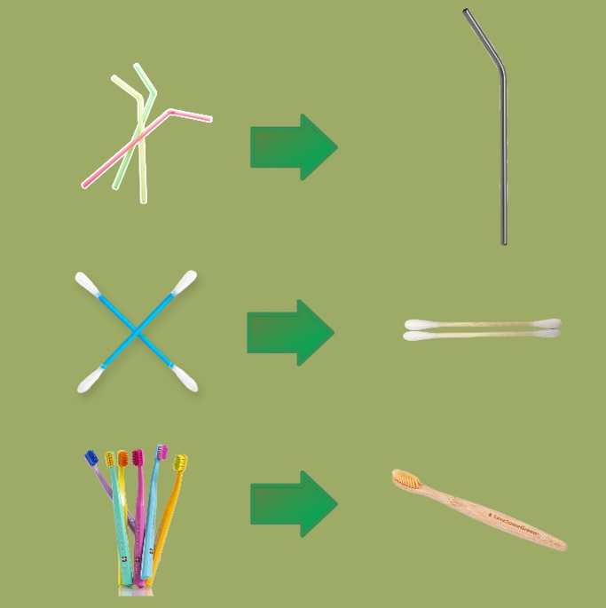 Пластикові вушні палички можна легко замінити їх на дерев’яні. Заразом варто придбати і бамбукову зубну щітку