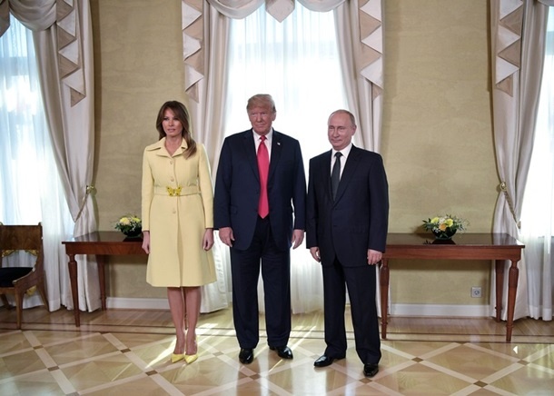 Меланія Трамп, Дональд Трамп і Володимир Путін (фото: EPA)