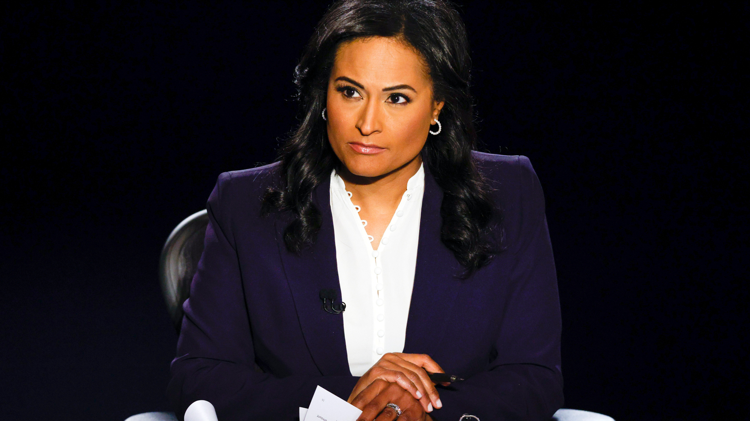 Модерувала дебати ведуча телеканалу NBC News Крістен Уелкер (фото: ktla.com)