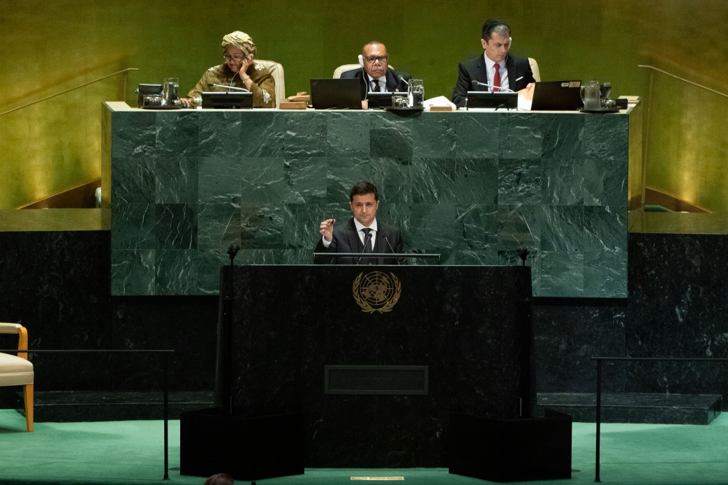 Виступ президента України Володимира Зеленського на сесії Генеральної Асамблеї ООН