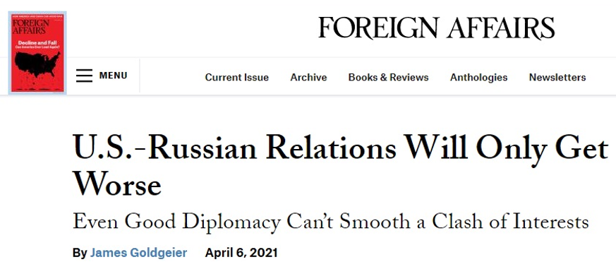 Foreign Affairs: «Стосунки між США та РФ будуть лише погіршуватися»