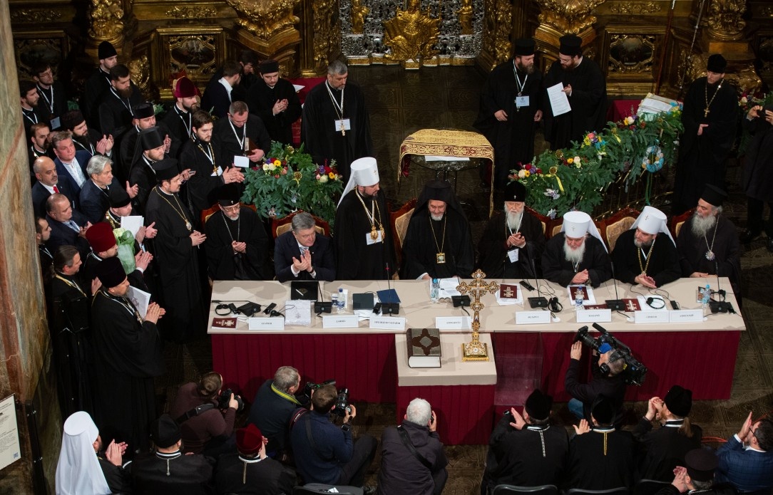 Об’єднавчий собор у Софійському Соборі, 15 грудня 2018 року (фото прес-служби президента)