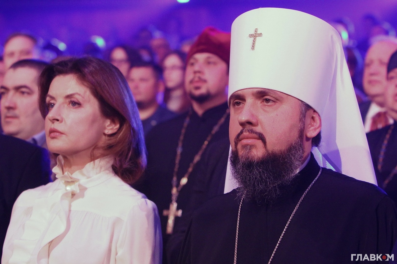 Перша леді Марина Порошенко та митрополит Київський і всієї України Епіфаній