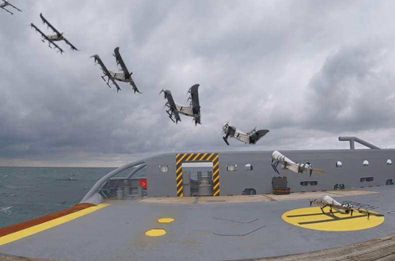 Запуск водневих дронів TU Delft з корабля військово-морського флоту Нідерландів (фото: h2-view.com)