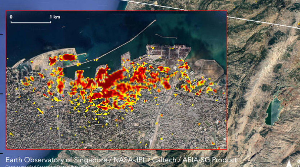 Сейсмологи отмечают, что взрыв в Бейруте эквивалентный силе землетрясения магнитудой 4,5.