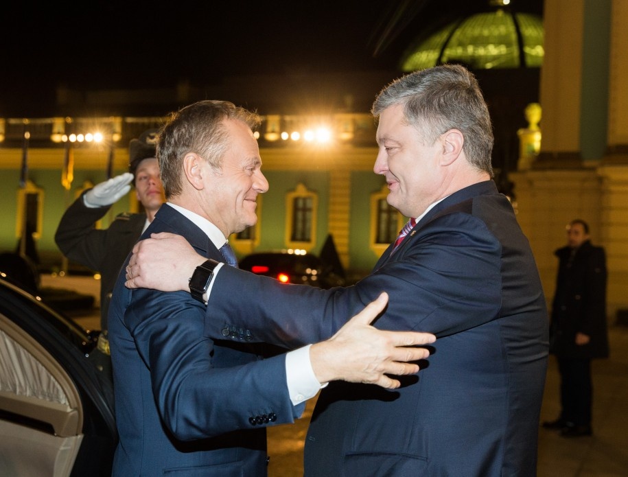 Фото: Президент Європейської Ради Дональд Туск підтримав президента України Петра Порошенка і високо оцінив українські реформи