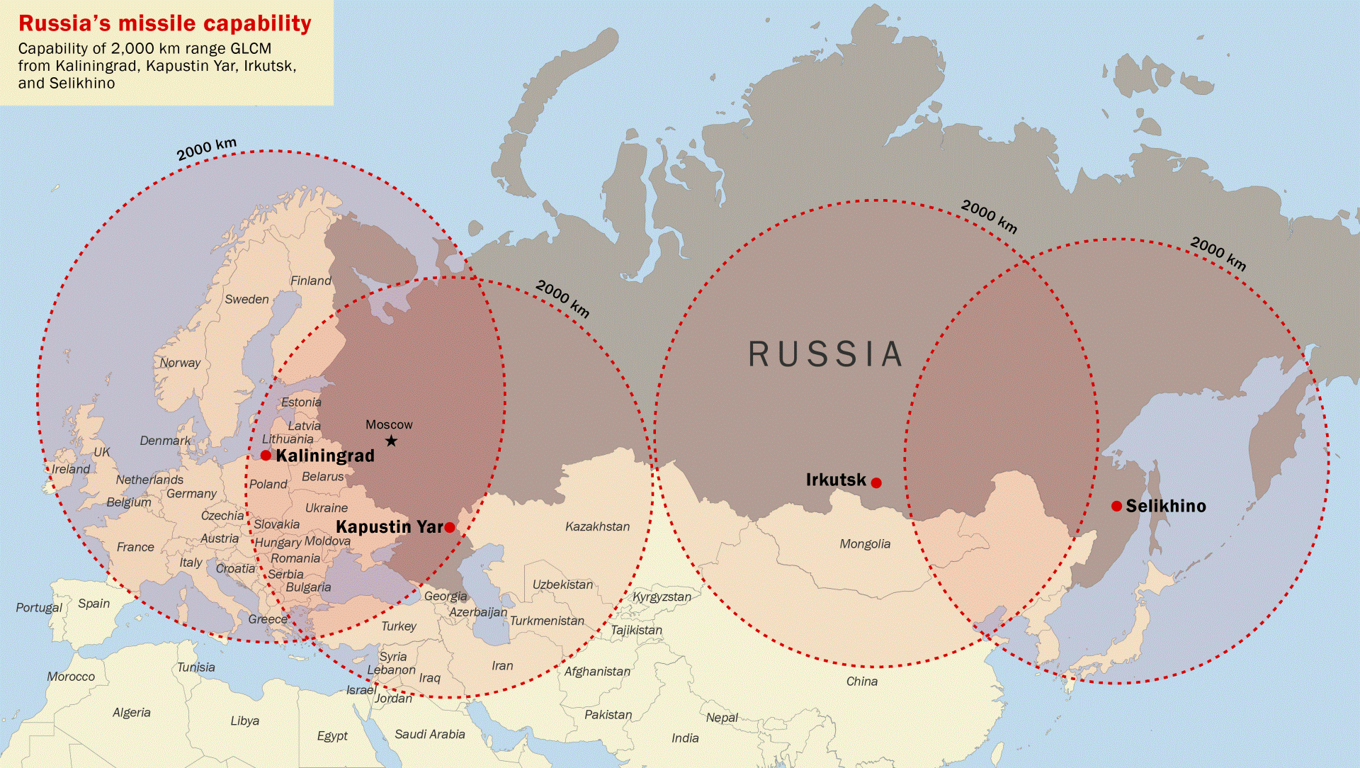 Масове накопичення ракетних систем середньої дальності необхідне РФ, перш за все, для конвенційного стримування НАТО і США в Європі
