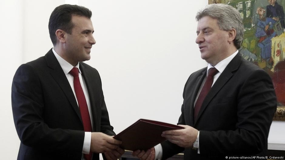 Глава уряду Зоран Заєв та президент Македонії Георге Іванов