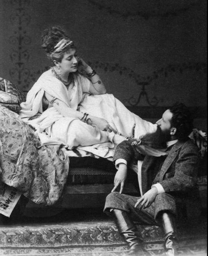 Шарлотта Вольтер і Ганс Макарт. Фотографія. 1875. Австрійська національна бібліотека