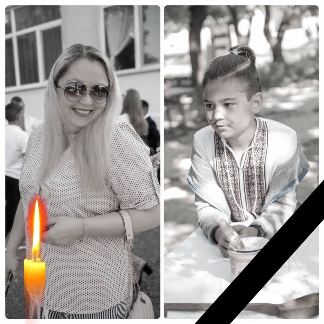 Загиблий 11-річний хлопчик та його мама / Фото зі сторінки Департаменту освіти і науки Одеської ОДА