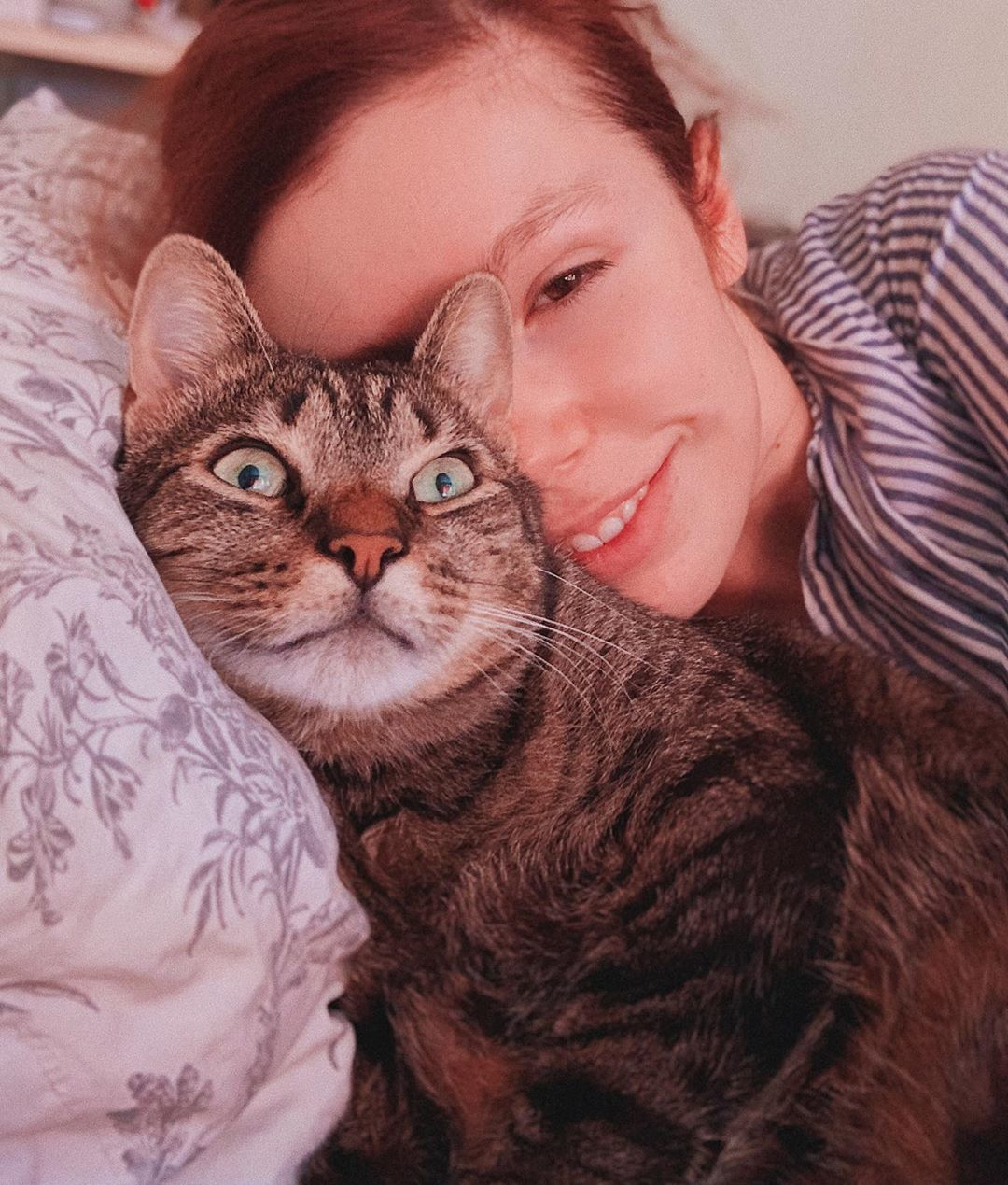 Соня Плакидюк и один из ее котов