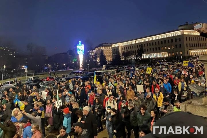 У столиці Болгарії тисячі мешканців міста вийшли на підтримку України