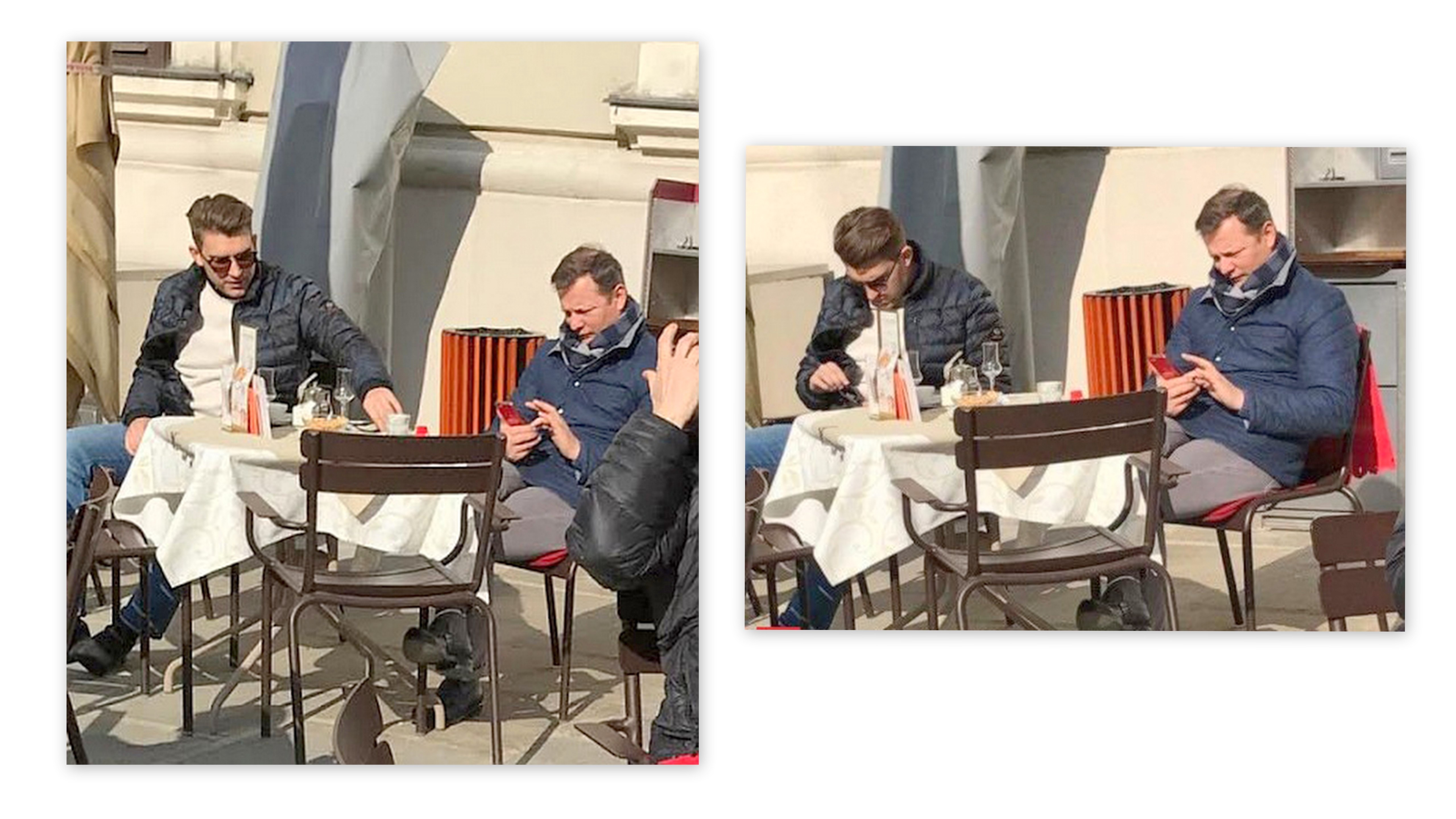 Олег Ляшко и Даниэль Лайс в венском кафе, фото: tabloid