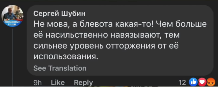 Коментар Шубіна про українську мовускріншот з відео
