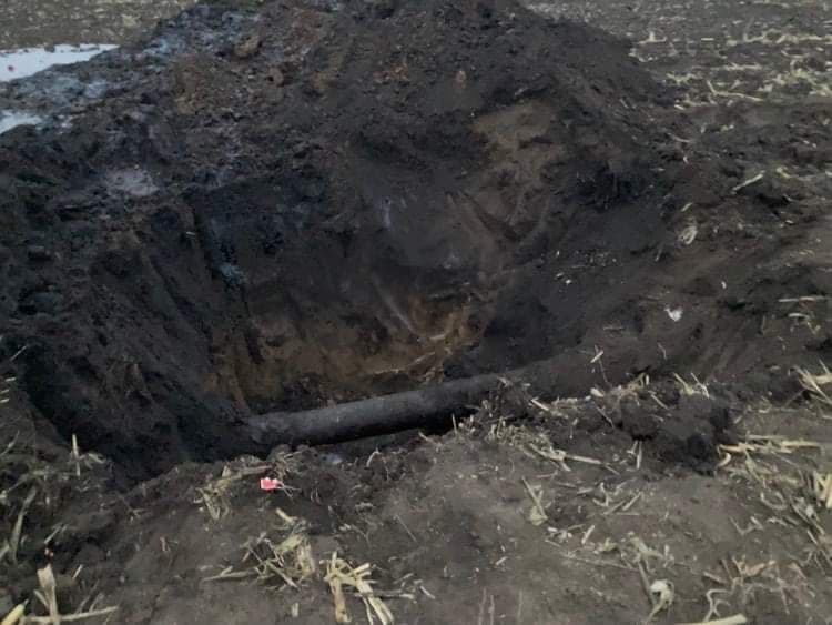 Місце аварії на нафтопроводі, фото: deionline / Telegram