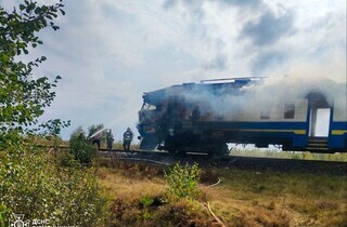 На Рівненщині горів пасажирський потяг