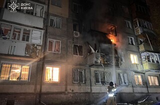 Нічна атака на Київ, з’явилося фото та відео наслідків