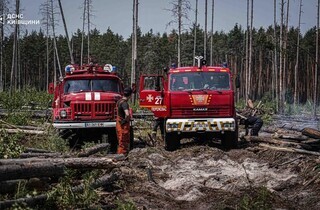 Спека під 50°C та сотні рятувальників: у Чорнобильській зоні триває гасіння пожежі (фото)