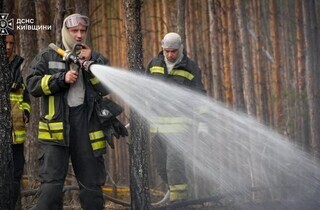 На Київщині досі палає ліс: до гасіння масштабної пожежі залучили авіацію ДСНС