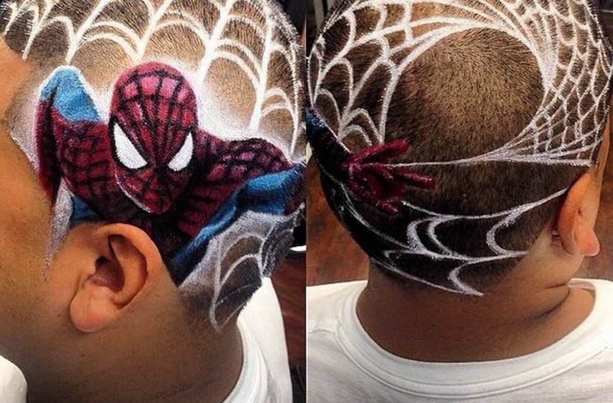 Паук на голове картинка