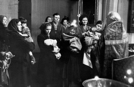 Крещение в православной церкви, 1958 год.