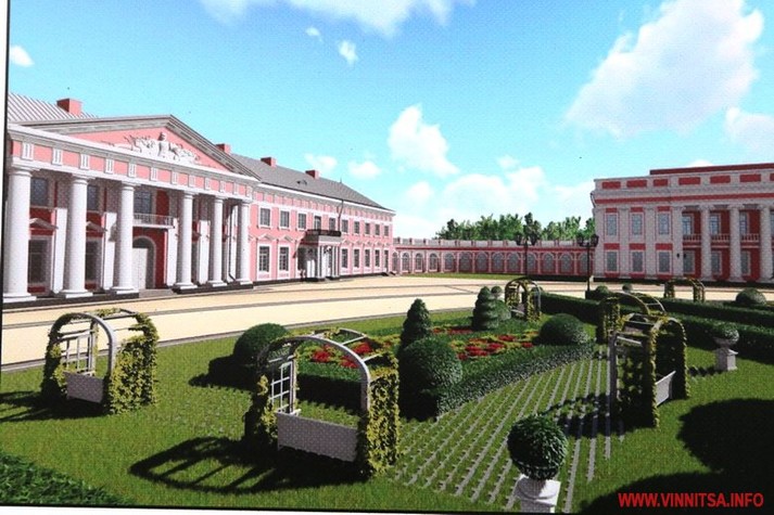 Відродження Палацу Потоцьких: фонтани, альтанки і відремонтовані корпуси (графіка)