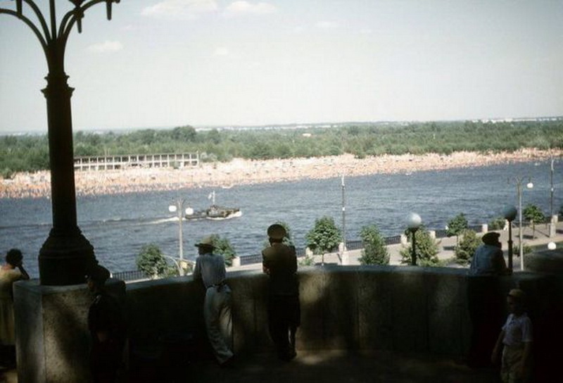 1958 год. Труханов остров, вид с Правого берега. Фото Джон Шульц.. Фото: Фото: starkiev.com
